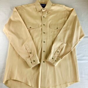 Wrangler Western Shirt Light Yellow Button-Up XL